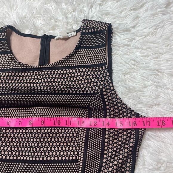 Monteau Sleeveless Dress Black Lace Size Medium Fit & Flare Summer Flirty - Picture 4 of 10